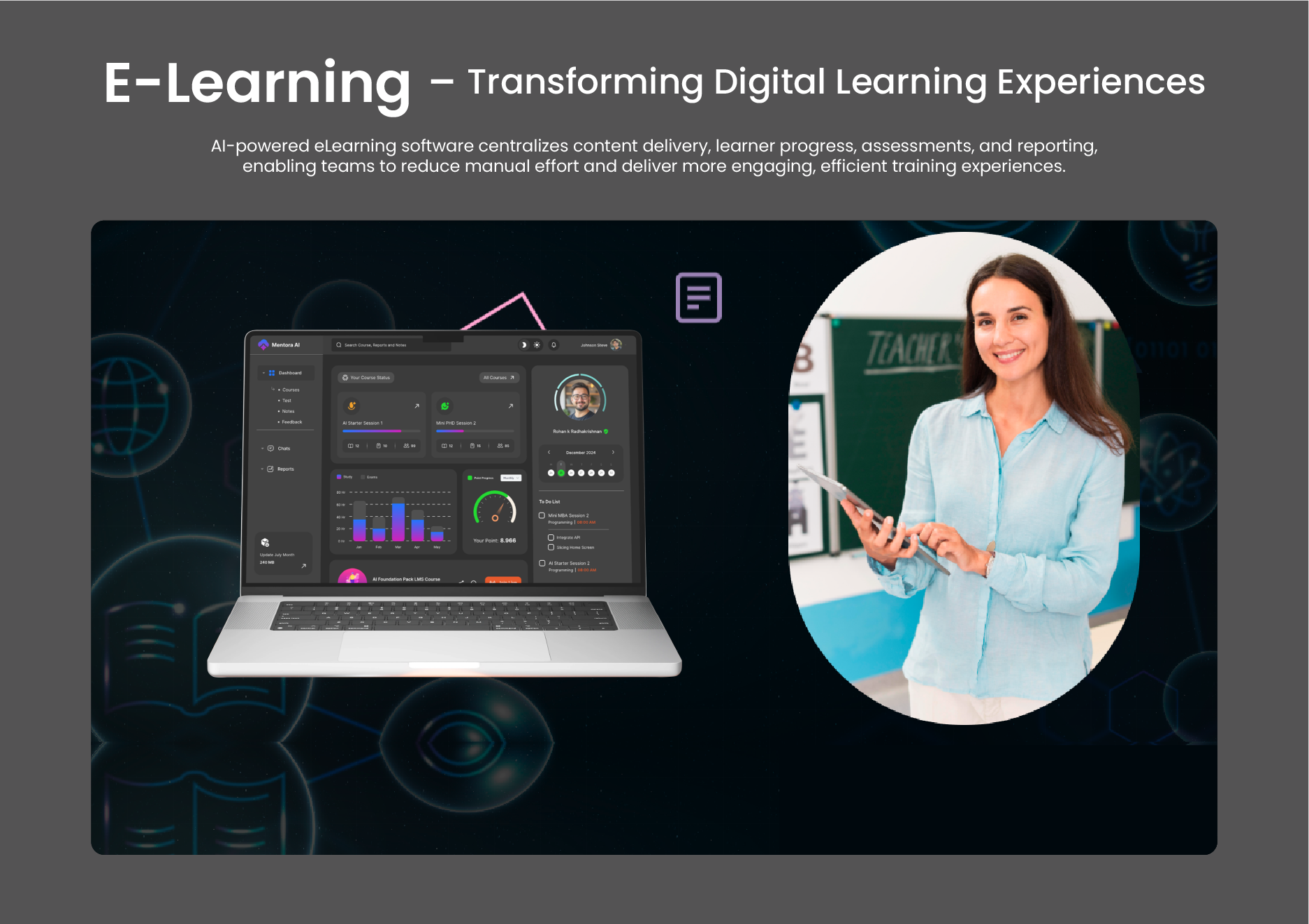 Visionus elearning dashboard