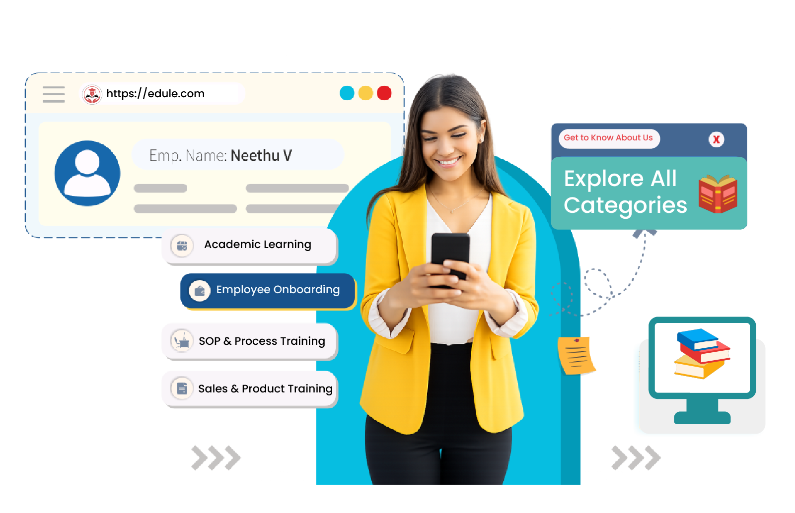AI powered eLearning system dashboard for learners by Visionus