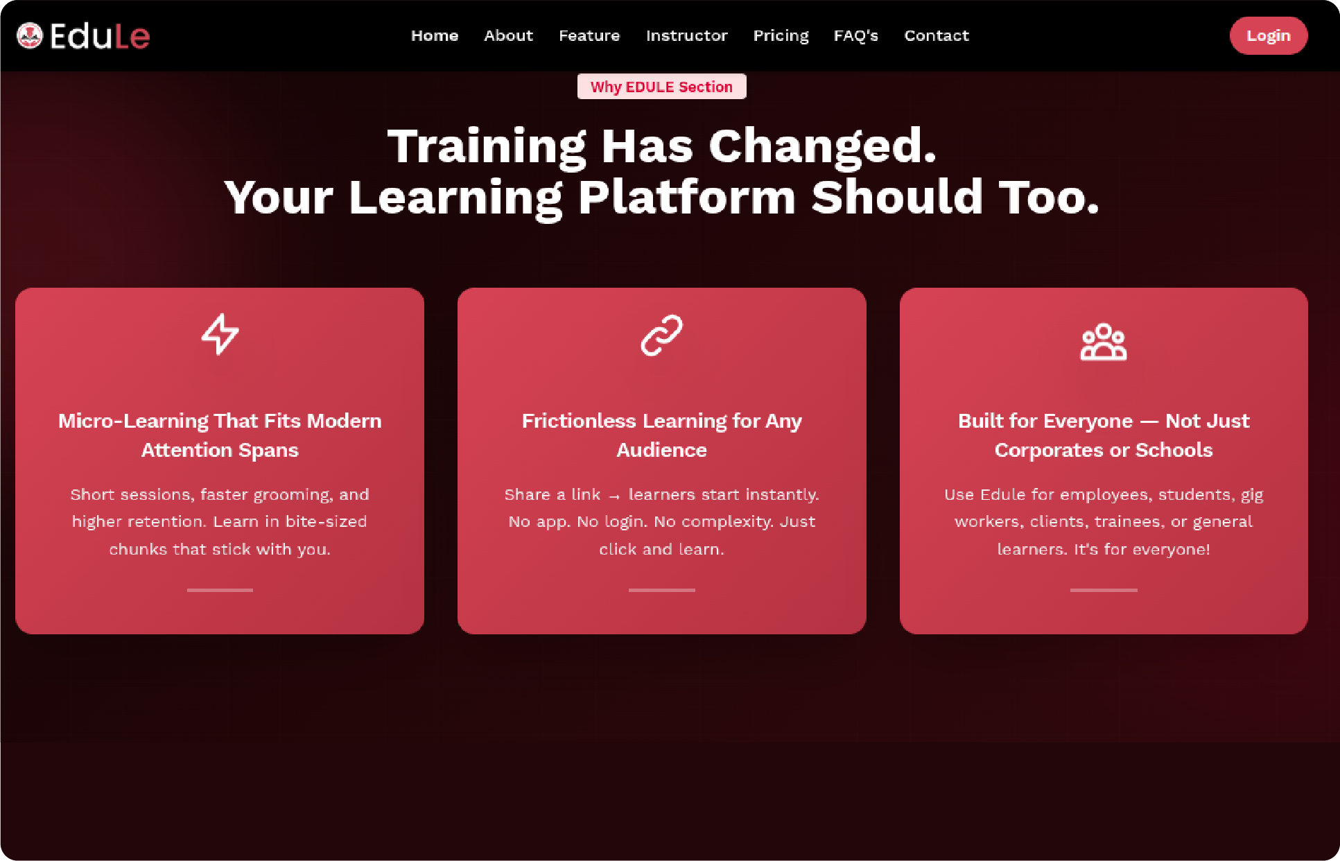 Key Benefits of EduLe Platform including Frictionless Modern Learning